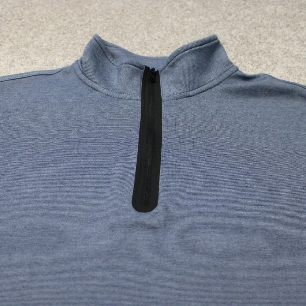 Banana Republic Sweatshirt Mens XL Blue 1/4 Zip Cotton/Polyester Blend‎ Pullover